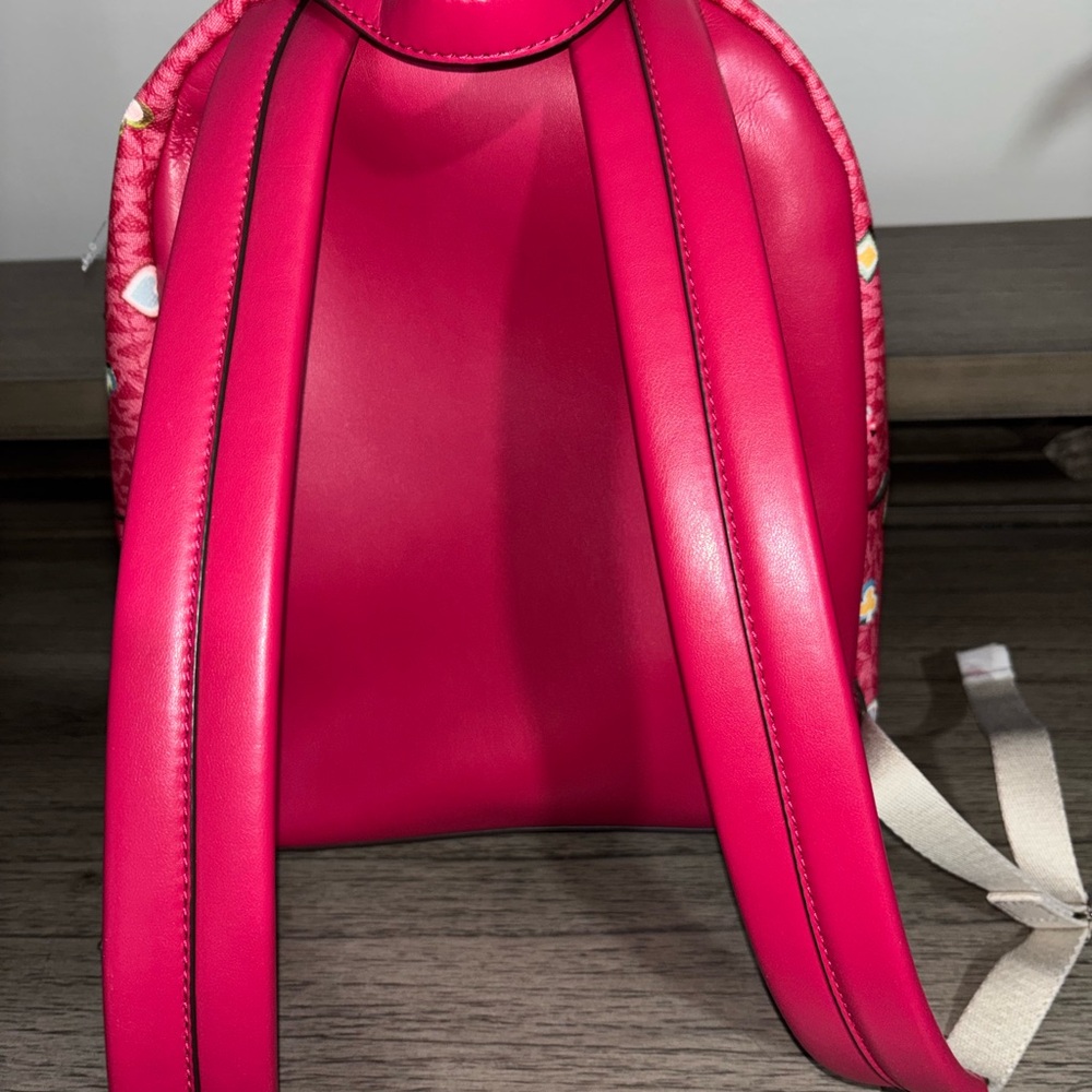 Michael Kors Red Patterned Backpack with Chain St… - image 3